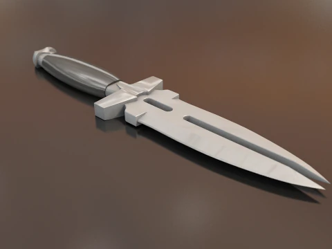 Double Shadow Dagger Knife 3D Model