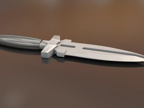 Double Shadow Dagger Knife 3D Model