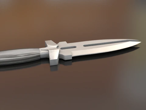 Double Shadow Dagger Knife 3D Model