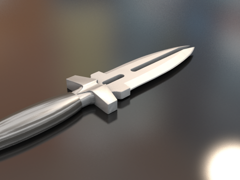 Couteau poignard double ombre Modèle 3D
