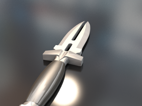 Couteau poignard double ombre Modèle 3D