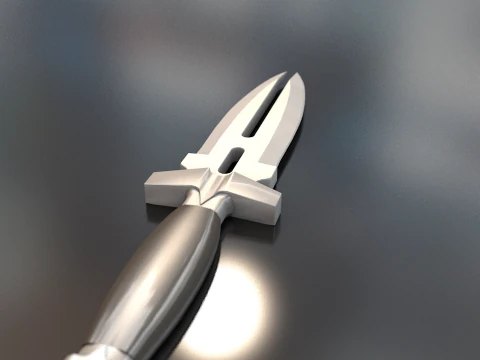 Double Shadow Dagger Knife 3D Model