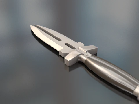 Double Shadow Dagger Knife 3D Model