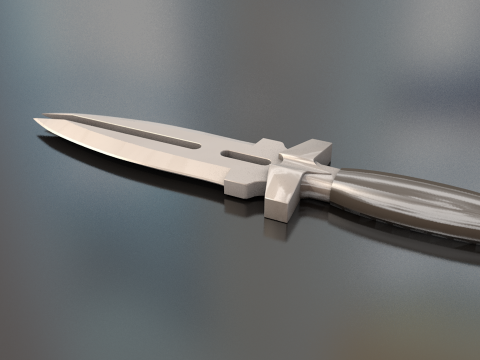 Couteau poignard double ombre Modèle 3D