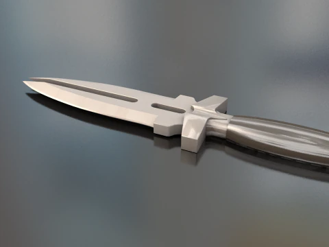 Double Shadow Dagger Knife 3D Model