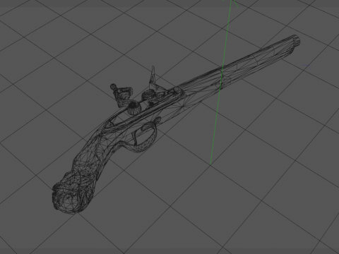 Doglock Handgun Weapon XVIII 3D Model