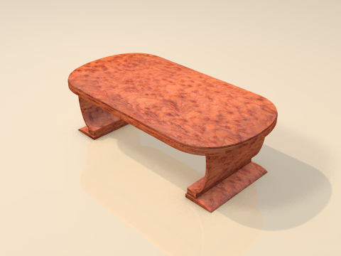 Wohnzimmertischm&ouml;bel aus Holz 3D Modell