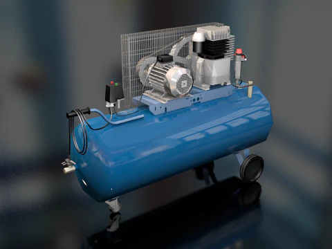 전기 공기 압축기 3D 모델