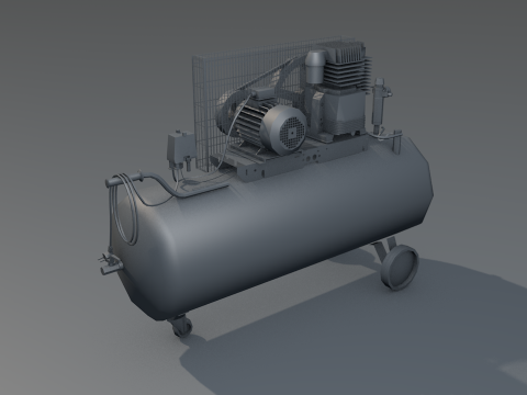 Compressore d'aria elettrico Modello 3D