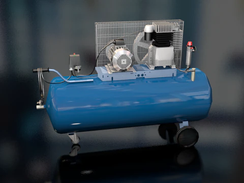 Eletric Air Compressor 3D Model