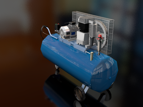 Compressore d'aria elettrico Modello 3D