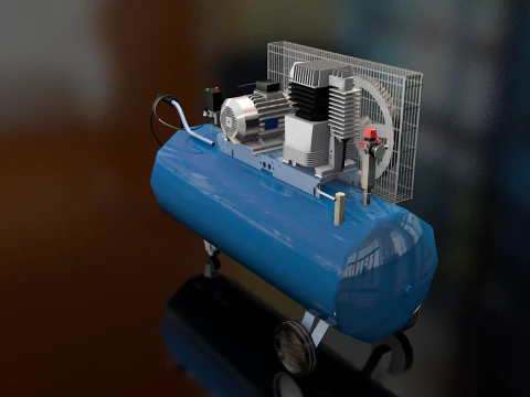 Eletric Air Compressor 3D Model