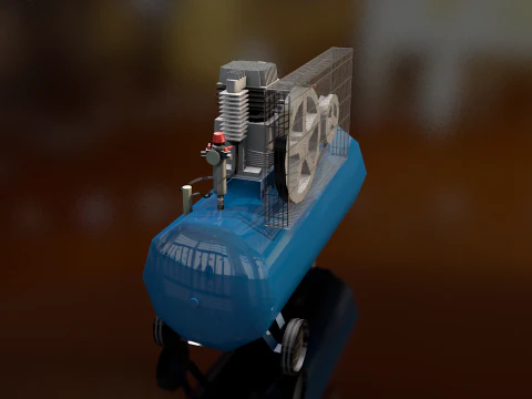 Eletric Air Compressor 3D Model