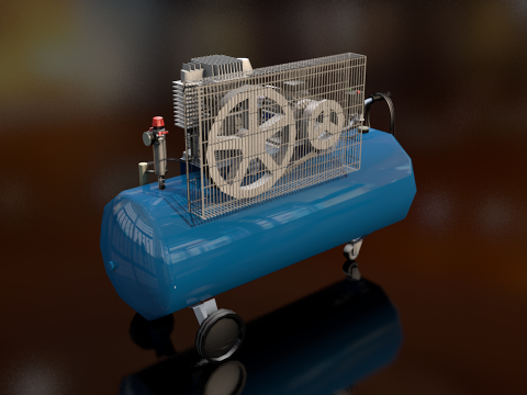 Compressore d'aria elettrico Modello 3D