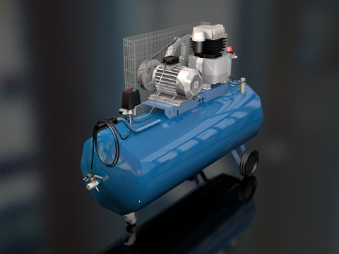 Compressore d'aria elettrico Modello 3D