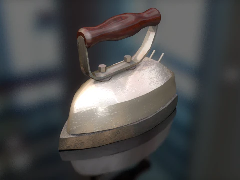 빈티지 옷 다리미 3D 모델