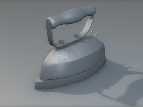 Vintage Clothes Iron 3D Model