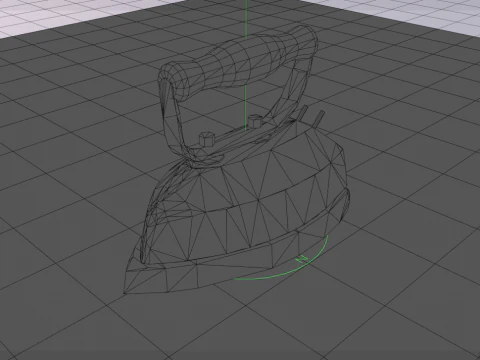 Vintage Clothes Iron 3D Model