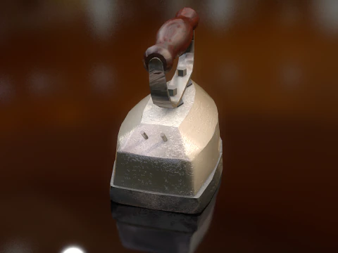 Vintage Clothes Iron 3D Model