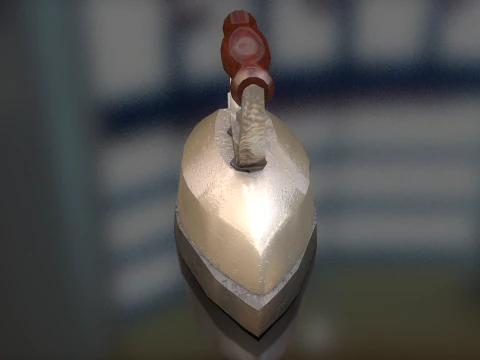 Vintage Clothes Iron 3D Model
