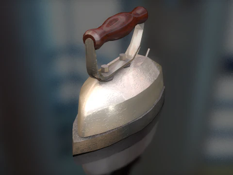 Vintage Clothes Iron 3D Model