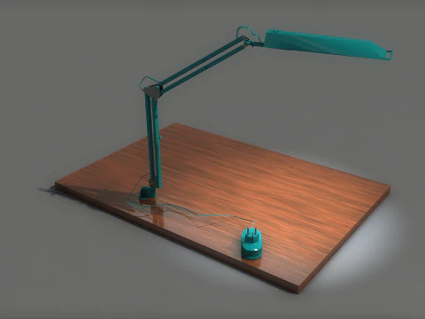 Flexo Articulated Lamp Vintage Decor 3D Model