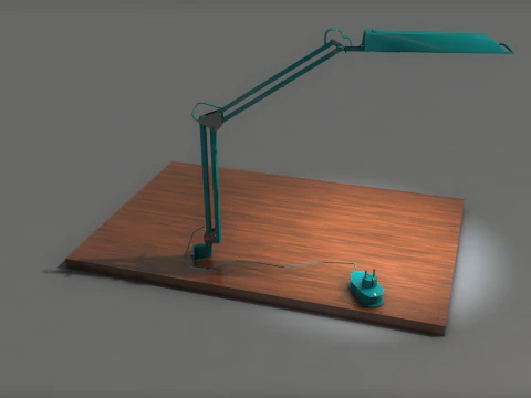 Flexo Articulated Lamp Vintage Decor 3D Model