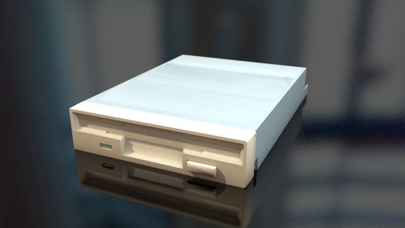 Floppy Disk Drive 35 Inches 3D Model .c4d .max .obj .3ds .fbx .stl .blend 