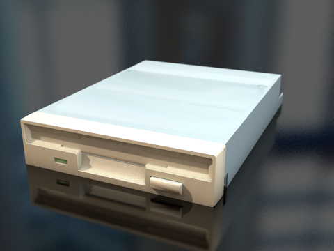 플로피 디스크 드라이브 35인치 3D 모델