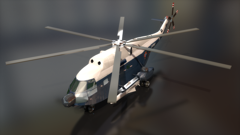 Super Frelon mariene amfibiehelikopter 3D Model .c4d .max .obj .3ds .fbx .stl .blend