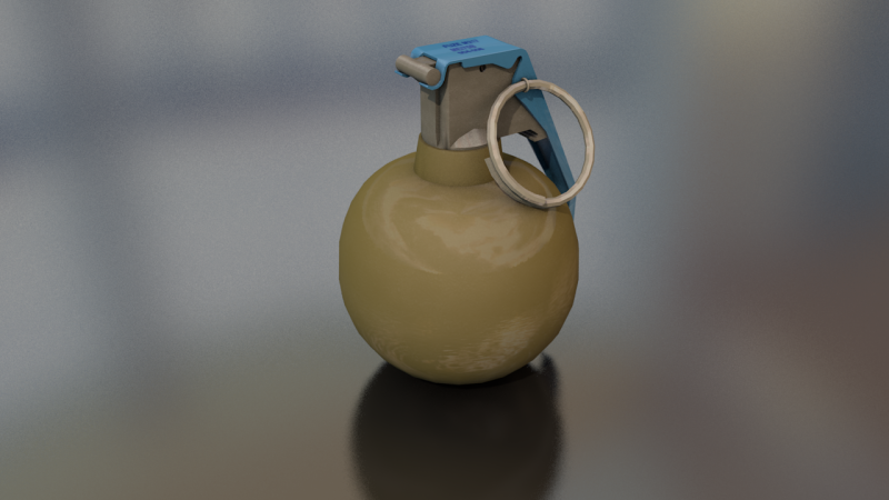 Hand Grenade Bomb 3D Model .c4d .max .obj .3ds .fbx .stl .blend 