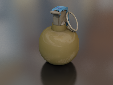 Hand Grenade Bomb 3D Model