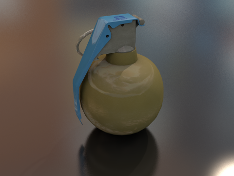 Hand Grenade Bomb 3D Model