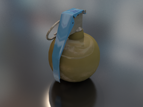 Hand Grenade Bomb 3D Model