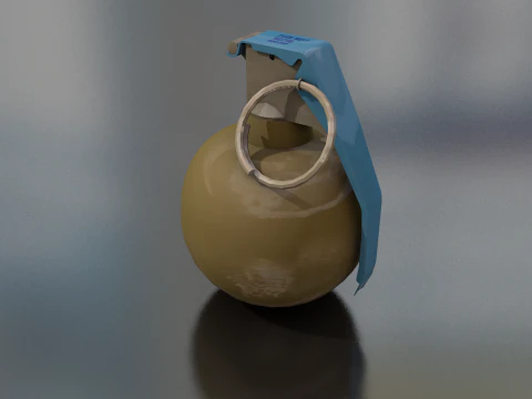 Hand Grenade Bomb 3D Model