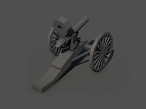 Gatling Cannon 1860 3D Model