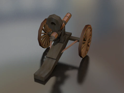 Gatling Cannon 1860 3D Model