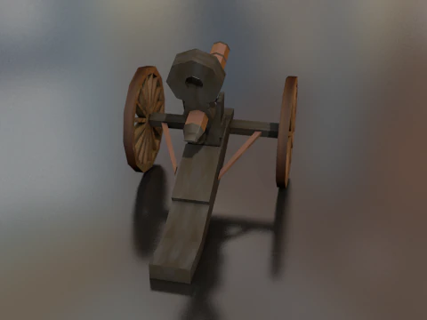 Gatling Cannon 1860 3D Model