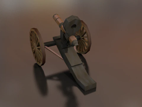 Gatling Cannon 1860 3D Model
