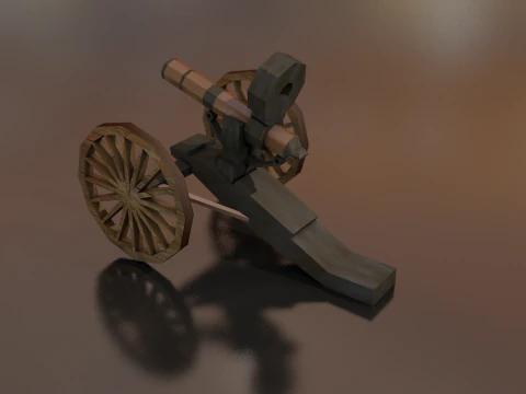 Gatling Cannon 1860 3D Model