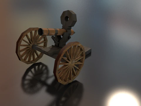 Gatling Cannon 1860 3D Model