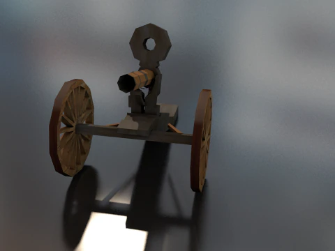 Gatling Cannon 1860 3D Model
