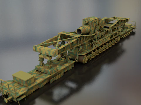 Карл-Герат Морсер Карл Минометная машина 3D Модель