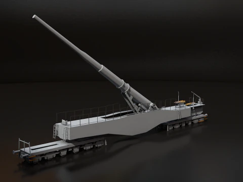 Leopold German Railway Military Weapon 3D Model