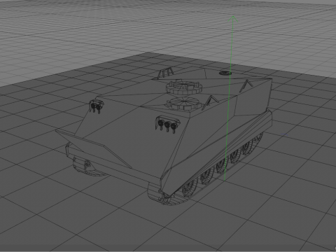 M-113 Armored Military Tank Green Dragon 3D Model