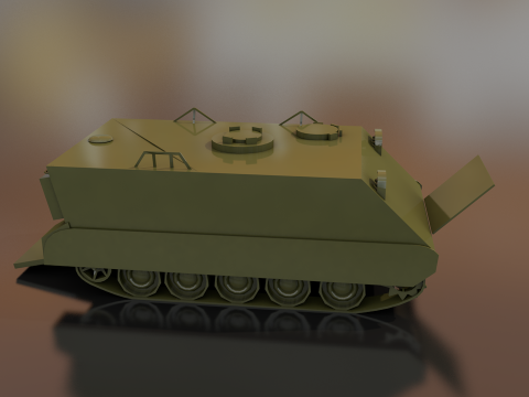 M-113 Armored Military Tank Green Dragon 3D Model