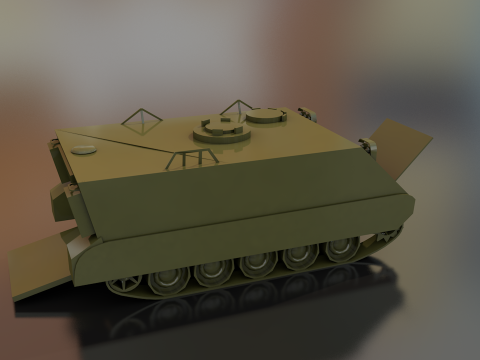 M-113 Armored Military Tank Green Dragon 3D Model