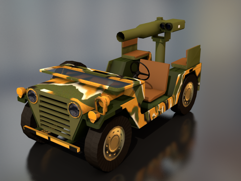 Char militaire de l'arm&eacute;e am&eacute;ricaine M15A2 Modèle 3D