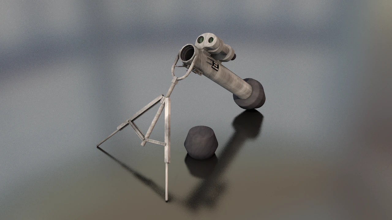 M47 Dragon Anti Tank Missile Launcher 3D Model .c4d .max .obj .3ds .fbx .stl .blend