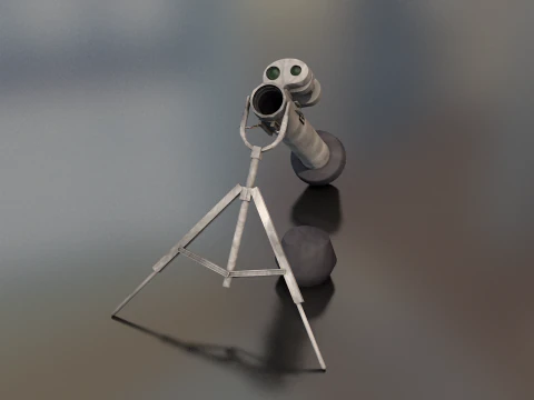 M47 Dragon Anti Tank Missile Launcher 3D Model